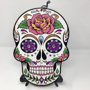 Sugar Skull Day of the Dead Wooden Hanging Sign